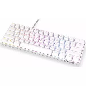 Mechanical keyboard KRUX Qara 60% White KRX0138 — compact 60% layout, white finish