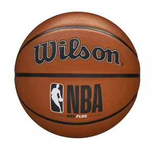 Basketbola bumba Wilson NBA DRV Plus — iekštelpām un ārtelpām, melna/brūna/balta, 1 gab.