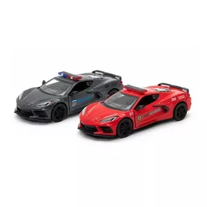 Metāla auto modelis 2021 Corvette (Police/Firefighter) 1:36 KT5432PR