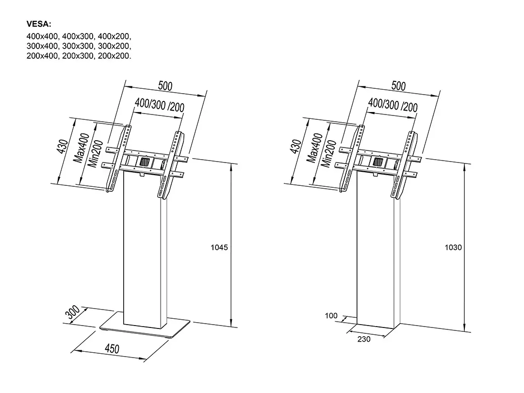 Kiosk Multibrackets M Pro Series Melns 15-32" Photo 6
