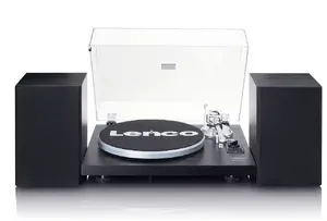 Platešu atskaņotājs ar jostas piedziņu Lenco LS-500BK melns, 2 ātrumi (33/45 apgr./min), 60W RMS, Bluetooth, MMC kasete