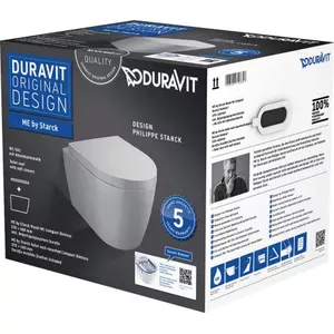 Подвесной унитаз Duravit ME by Starck Compact Rimless белый CE