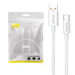 USB to USB-C cable Baseus Superior 100W 0.25 m, white