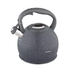 KingHoff KB 7267 Stainless Steel Whistling Kettle 3L Grey Marble