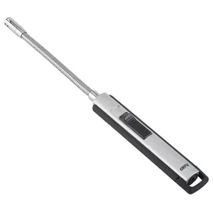 Кухонная зажигалка GEFU Spark (Piezo) — длина 260 мм, головка 22×15 мм, чёрно‑серебристая