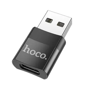Adapter HOCO USB-A to USB-C UA17 — black, 1x USB-A to 1x USB-C