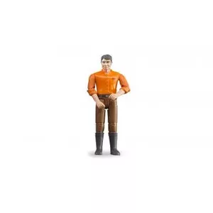 Children's toy figure BRUDER 60007 — plastic figure, recommended age 4+, beige/brown/orange