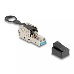 DeLOCK RJ45 spraudnis lauka montāžai Cat.6A bez instrumentiem sudraba vīriešu