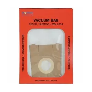 Vacuum cleaner dust bags Nordic Quali MSI2204 for Bosch, set 5 pcs with 2 filters