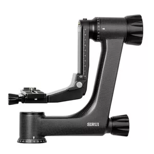 Sirui PH-30 gimbala galva melnā — alumīnijs un oglekļa šķiedra, augstums 250 mm, svars 1.4 kg, platums 120 mm