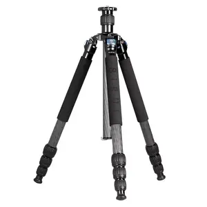 Statīvs Sirui R-2214X Reporter X — 3 sekciju kājas, slodze līdz 18 kg, max augstums 145 cm, min 11.5 cm, svars 1.6 kg, melns