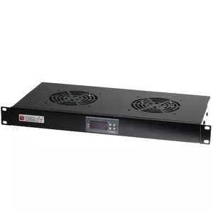Dzesēšanas ventilators TECHLY I-CASE FAN-TC2B — 2 ventilatori, AC barošanas, 483×220×44 mm