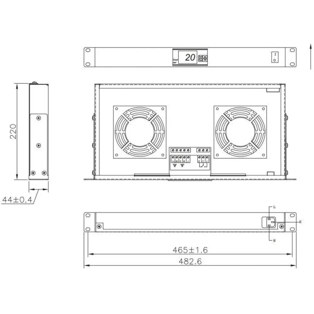 TECHLY I-CASE FAN-TC2B вентилятор для стоек Photo 4
