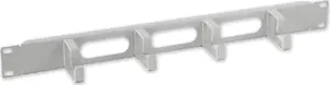 Cable organizer 1U INTELLINET 712101 with 4 mounting brackets, 48×43 mm, gray