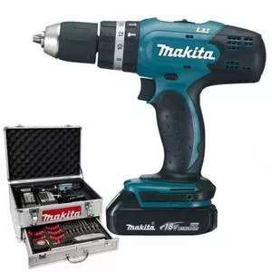 Power screwdriver Makita DHP453SYEX, 19500 RPM, Black/Blue