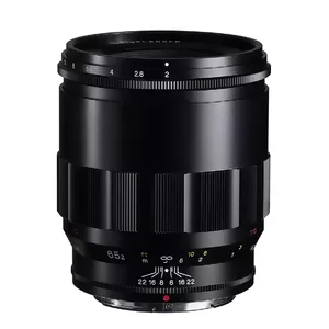 Voigtländer makroobjektīvs 65 mm f/2 APO‑Lanthar — 10 elementi/8 grupas, min. fokuss 0,31 m, saderīgs ar Nikon, melns