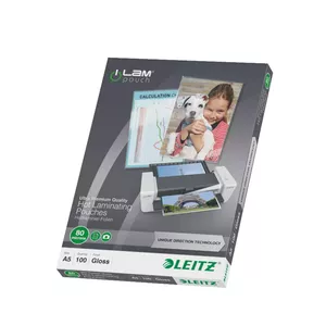 Laminator pouches LEITZ iLAM UDT A5 transparent, 160 x 222 mm, pack of 100