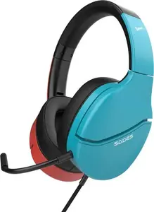 Spēļu austiņas Sades Spower Blue-Red vadu ar trokšņu izolāciju