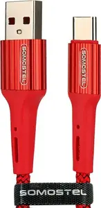USB-C kabelis SOMOSTEL 1,0 m sarkans