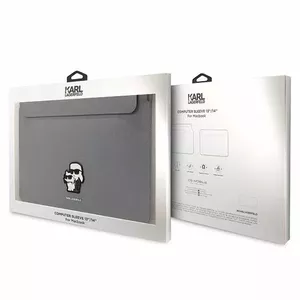 Laptop sleeve Karl Lagerfeld KLCS14SAKCPMG 14" silver Saffiano