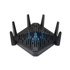 Acer Predator Connect W6 Wi-Fi 6 bezvadu rūteris Tīkls Gigabit Ethernet Divkāršā frekvenču josla (2.4 GHz / 5 GHz) Melns