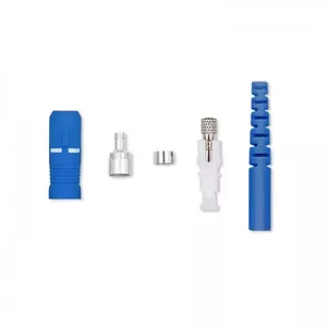 Fibre optic connector SC/PC Qoltec 54430 Single-mode Blue Silver White