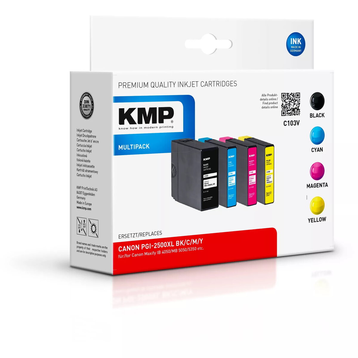 Tintes patronu multipakete KMP C103V —