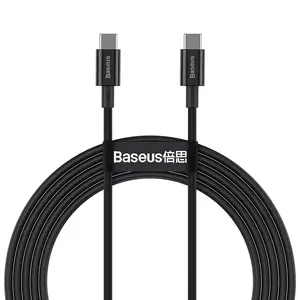 Кабель USB‑C — USB‑C Baseus CATYS-C01 2 м, поддержка 5A/100W, 480 Мбит/с, чёрный