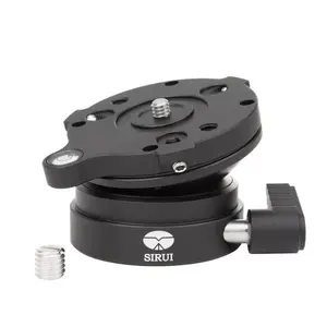 Statīva galva Sirui LE-60 melna alumīnija 1/4" panorāmas, augstums 44 mm, svars 290 g, diametrs 6 cm
