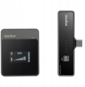 Bezvadu mikrofons Godox Movelink UC1 USB Type-C 2.4GHz - lavaljē mikrofona raidītājs kamerām un viedtālruņiem