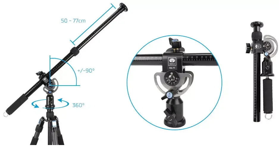 Tripod Sirui HA-77 aluminium black Photo 2
