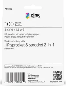 Foto printeris HP Sprocket Studio 2x3" SB7439 ar 2‑in‑1 funkciju un 100 loksnēm