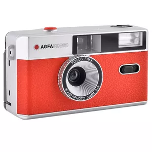 AgfaPhoto 603001 filmiņu kamera Kompaktā filmu kamera 35 mm Sarkans, Sudrabs