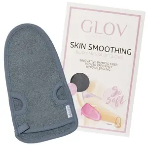 Ķermeņa masāžas cimdiņš GLOV Skin Smoothing Grey — pīlingam un sausajai masāžai ķermenim