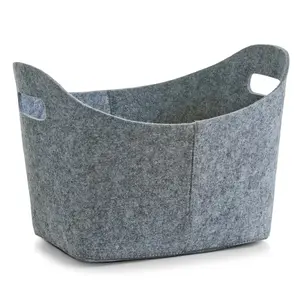 Storage basket ZELLER 14311 Oval Felt Grey, 370×280×250 mm