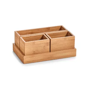 Desk tray/organizer ZELLER 25387 Bamboo, bamboo material, 280×110 mm