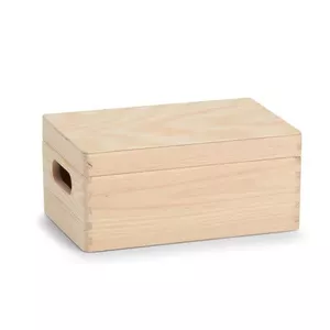 Storage box Zeller Present 13150 Rectangular Pinewood Natural 300x200x140mm