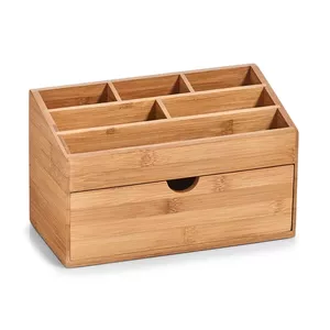 Desk drawer organizer ZELLER 25386 — bamboo wood, 1 drawer, 254×125×150 mm