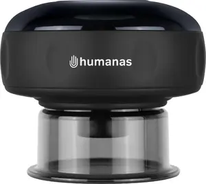 Banka komplekts Humanas BB01 — melnas silikona bankas vakuumterapijai