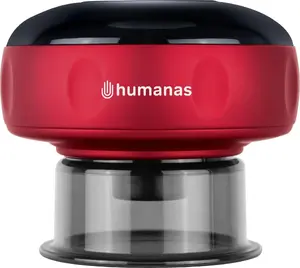 Kausu komplekts Humanas BB01 sarkans - atkārtoti lietojami vakuuma masāžas kausi