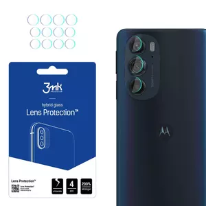 Screen and Camera Lens Protector 3MK Motorola Edge 30 Impact Scratch Resistant