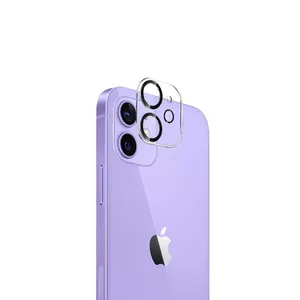 Защитное стекло экрана и объектива для iPhone 12 Crong CRG-LSIP12 — прозрачное стекло, устойчивое к царапинам и ударам, 1 шт.