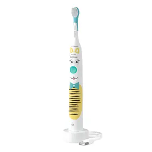 Philips For Kids Design a Pet Edition HX3601/01 Sonic Toothbrush for Children with Soft and Super Sensitive Modes, Built-in Battery, and Integrated Timer