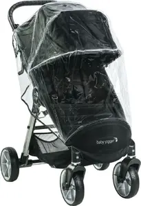 Lietus pārvalks ratiņiem baby jogger City Mini2 4W — modelis 429608, caurspīdīga aizsardzība bērnam