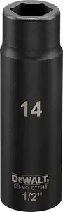 Impact socket 14 mm 1/2" drive deep — DeWalt DT7548
