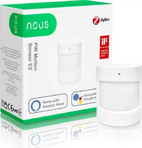 Kustības sensors Nous E2 ZigBee PIR, darbības rādiuss 8 m, skata leņķis 120°