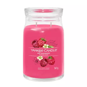 Vaska svece Yankee Candle Cylinder Raspberry Crimson — augstums 157 mm, diametrs 93 mm, svars 567 g, 1 gab.
