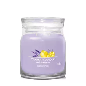 Vaska cilindriska svece Yankee Candle Lemon Lavender — augstums 120 mm, diametrs 90 mm, 1 gab.