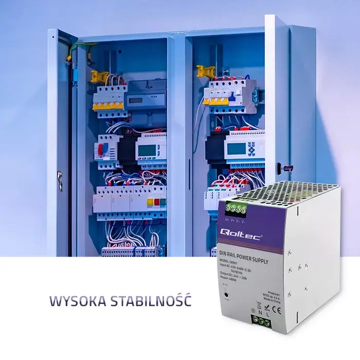 QOLTEC 50901 DIN-рея источник питания 24В 20А Photo 4