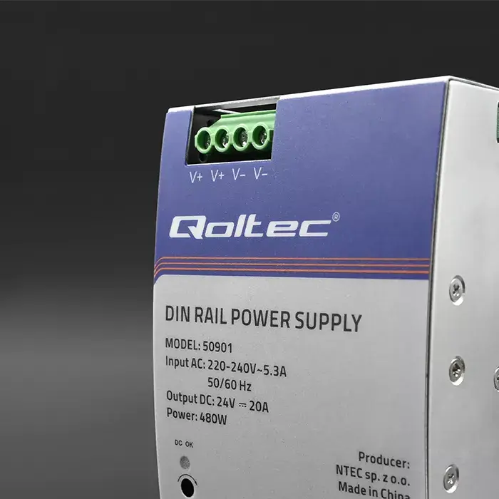 QOLTEC 50901 DIN-рея источник питания 24В 20А Photo 6